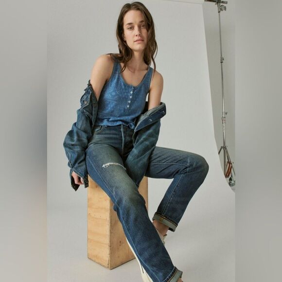 Lucky Brand Drew Mom high rise taper jeans size 28 - Picture 9 of 16